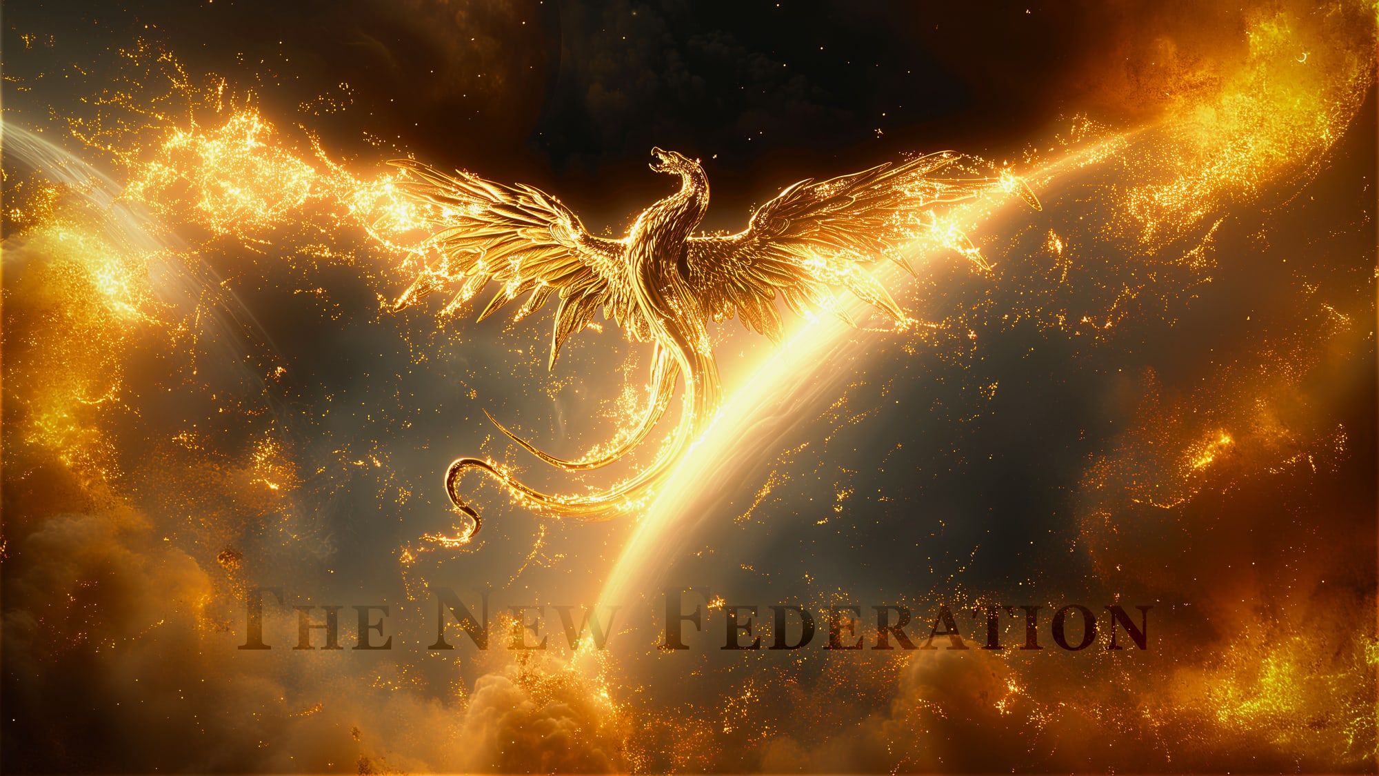 Artwork: phoenix with The New Federation text